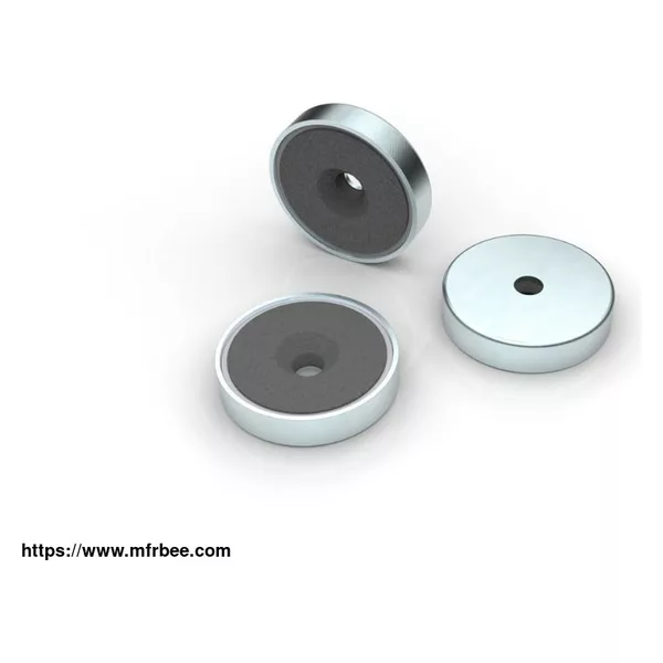 Ferrite Pot Magnet with Countersunk Hole