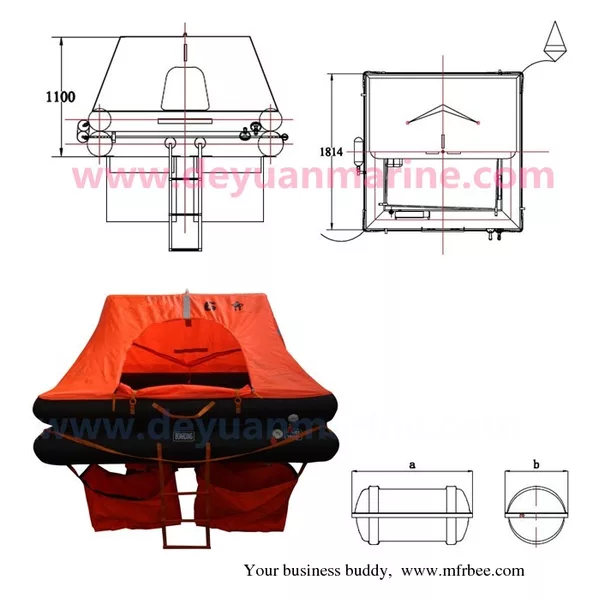 6 Person Throw-overboard Inflatable Liferaft