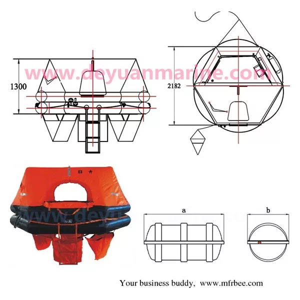 8 Man Throw-overboard Inflatable Life raft