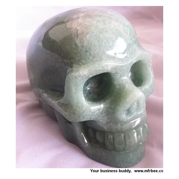 Hand Carved Natural Quartz Crystal Skull For Sale