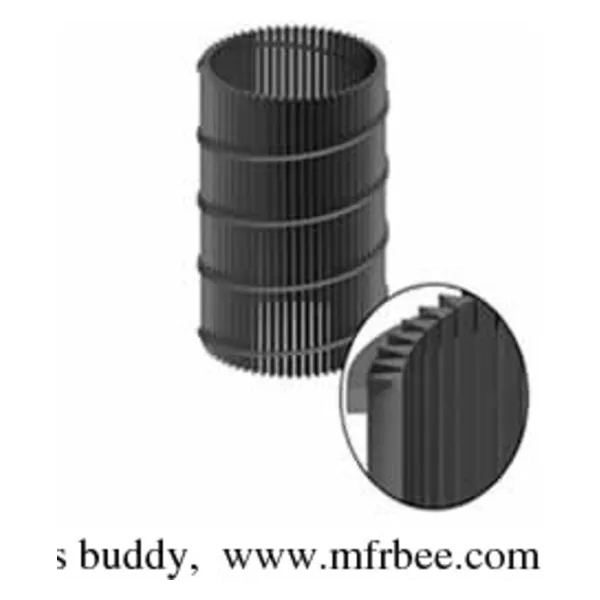 >Bare wedge wire screen with construction specifications