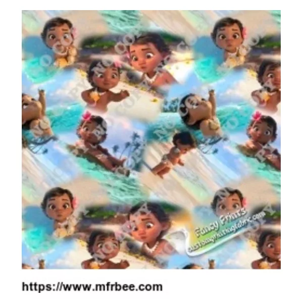 lovely and popular baby moana digital print fabric