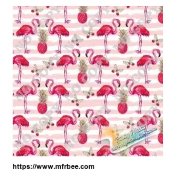 fruit flamingo digital printing fabric